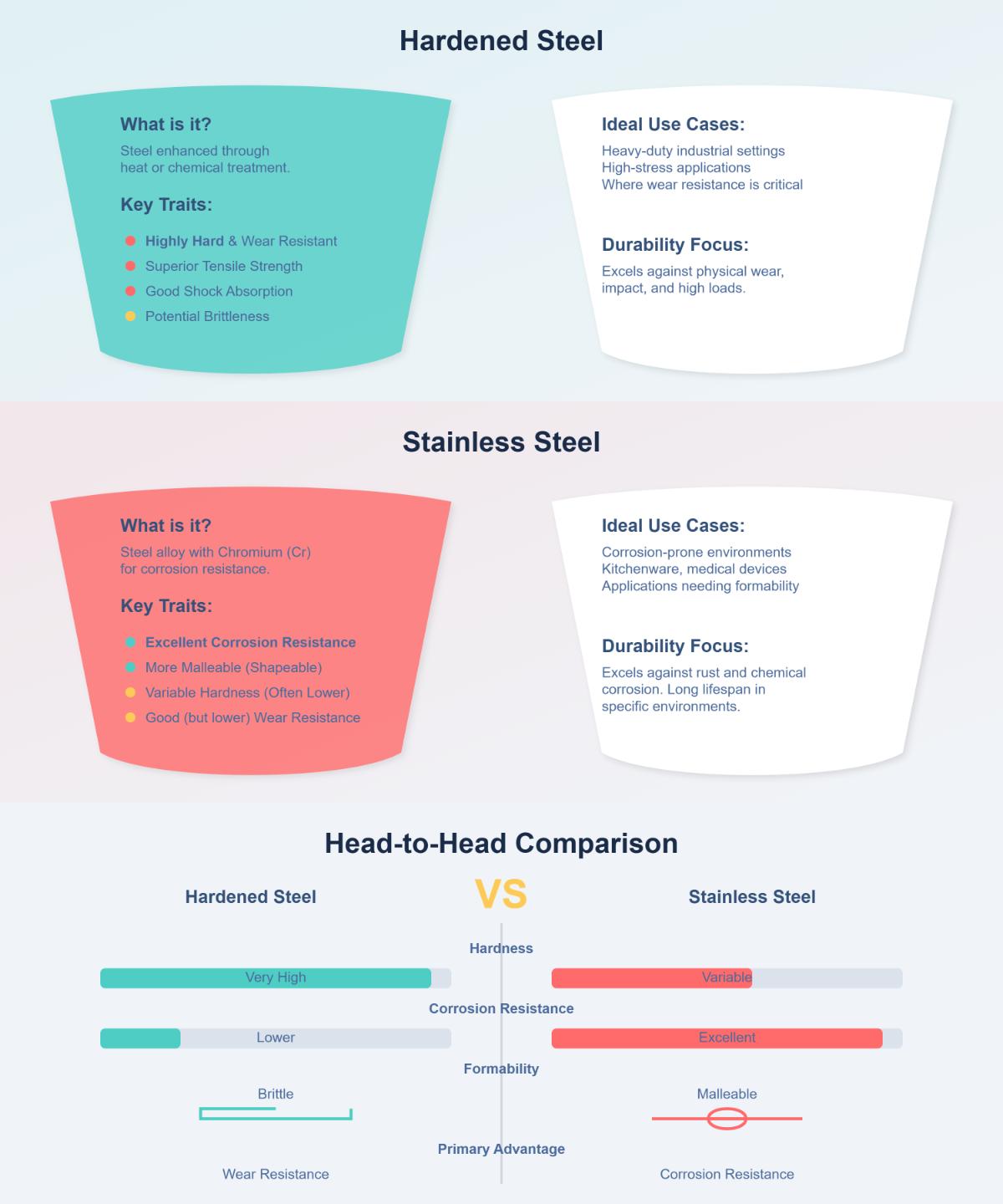 Hardened Steel vs Stainless Steel A Comprehensive Comparison