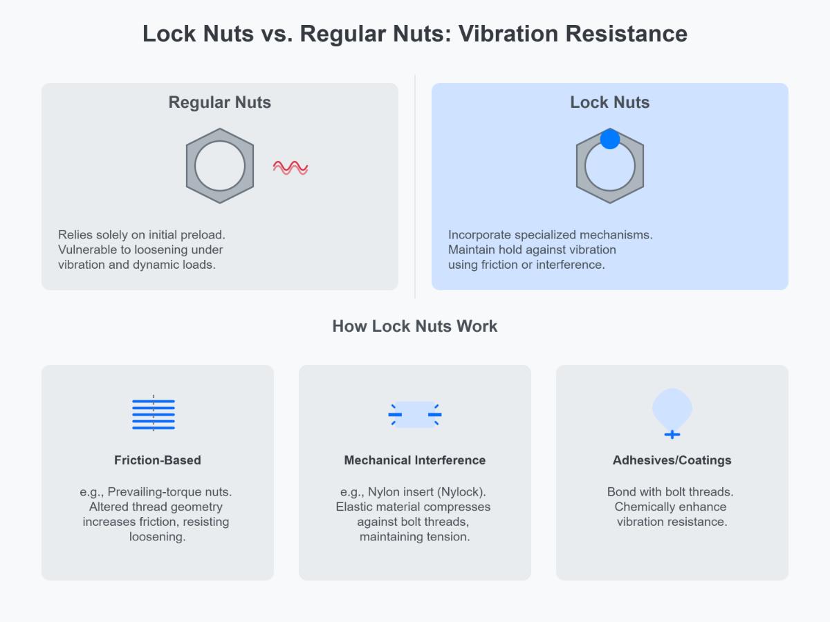 Lock Nut vs Regular Nut What's the Difference
