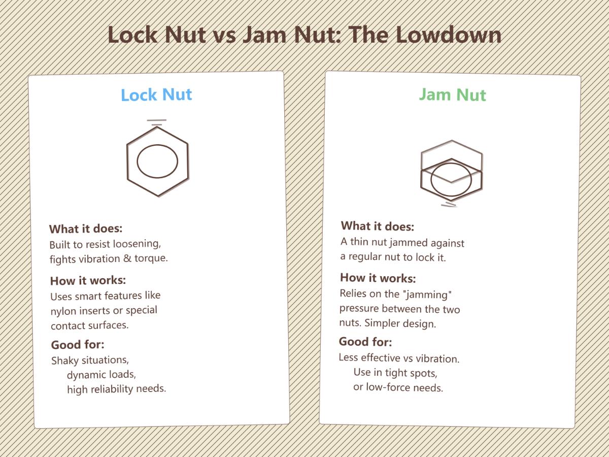 Lock Nut vs. Jam Nut What's the Difference