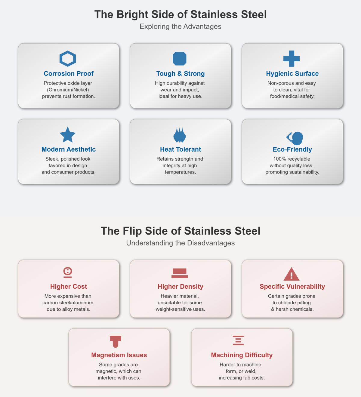 Understanding Stainless Steel Advantages, Disadvantages, and Comparisons