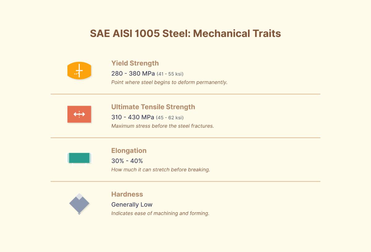 propiedades mecánicas del acero SAE AISI 1005