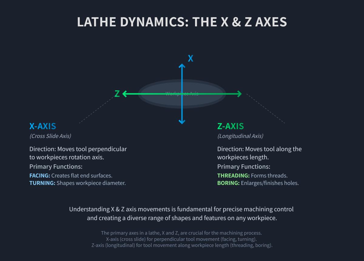 Explicación de los ejes de torno Guía paso a paso