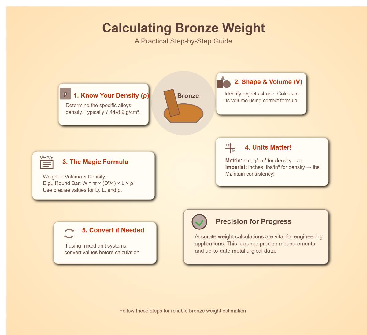 Guía paso a paso para calcular el peso del bronce | Artizono